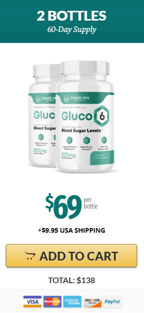 GLUCO6 2 bottle price